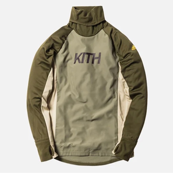 Kith Other - Kith x Adidas Soccer Funnel Neck Long Sleeve Green Sz XS